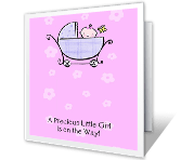 Shower for Baby Girl baby shower printable cards