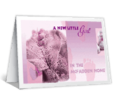 New Little Girl congratulations on baby printable cards