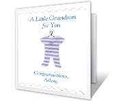 Little Grandson new grandchild printable cards