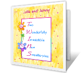 Double Congratulations twins printable cards