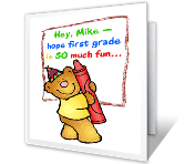 First Grade Is Fun! back to school printable cards