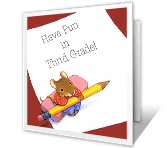 Third Grade Fun back to school printable cards
