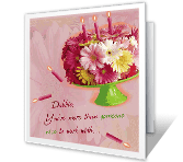 Glad We Work Together happy birthday printable cards