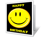 A Happy Face Birthday happy birthday printable cards