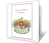 Enjoy Your Birthday Just Because happy birthday printable cards