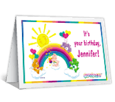 Rainbow Birthday Wishes happy birthday printable cards