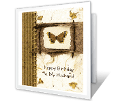 To My Husband happy birthday printable cards