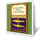 A Wonderful Brother happy birthday printable cards