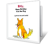 From the Dog happy birthday printable cards