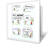 Your Loudmouthed Kid happy birthday printable cards