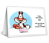 Treat You to Lunch happy birthday printable cards