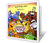 We Didn't Disappoint You belated birthday printable cards