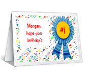 #1 Birthday and Year happy birthday printable cards