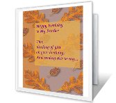 Thinking of Brother happy birthday printable cards
