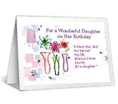 Blessed Daughter happy birthday printable cards