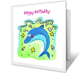 Make a Big Splash! happy birthday printable cards