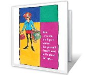 Lying About Your Age happy birthday printable cards
