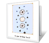 Soccer Fun happy birthday printable cards