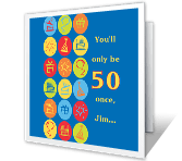 Forever Fun 50th birthday printable cards