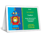 Robot Fun happy birthday printable cards