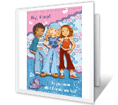 Friends Forever happy birthday printable cards