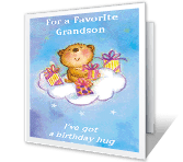 A Hug for You happy birthday printable cards