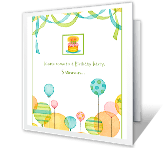 Balloon Invitation happy birthday printable cards