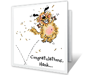 Bouncing Dog congratulations printable cards