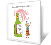 Open the Champagne! congratulations printable cards