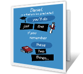 Two Things to Remember graduation printable cards