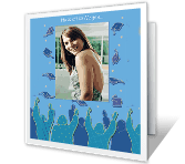 Hats Off to the Grad<br>Add-a-photo graduation printable cards