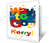 Way to Go! graduation printable cards