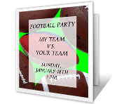 Football Party sports night printable cards