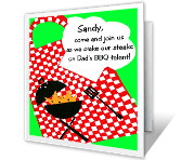 BBQ Cook-Out celebrate summer printable cards