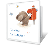 Sending an Invitation happy birthday printable cards