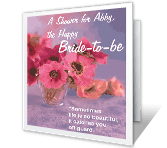 Happy Bride-to-be bridal shower printable cards