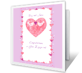 Wishes for Your Happiness engagement printable cards
