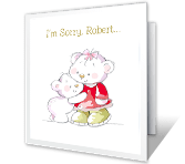 A Hug for You i'm sorry printable cards