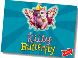 Kitty Butterfly happy birthday ecards