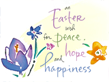 Peace, Hope, Happiness<br>Kathy Davis easter ecards