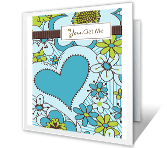 You Get Me everyday dating and love printable cards