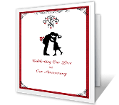 Celebrating Our Love happy anniversary printable cards