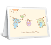 Lucky Baby congratulations on baby printable cards