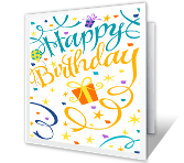 Confetti Birthday happy birthday printable cards