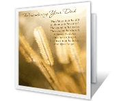 His Memory Lives On sympathy printable cards