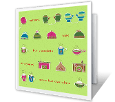 Warm and Toasty<br>Wishes christmas printable cards