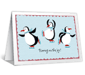 Holiday Penguins christmas printable cards