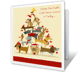 Deck the Halls christmas printable cards
