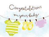 Happy Baby Wishes<br>(Postcard) congratulations on baby ecards