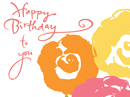 Birthday Bouquet<br>Postcard<br>Kathy Davis Birthday Postcards
